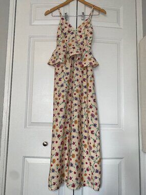 Future Collective Dress | Floral Midi Peplum Sleeveless Cottagecore Summer